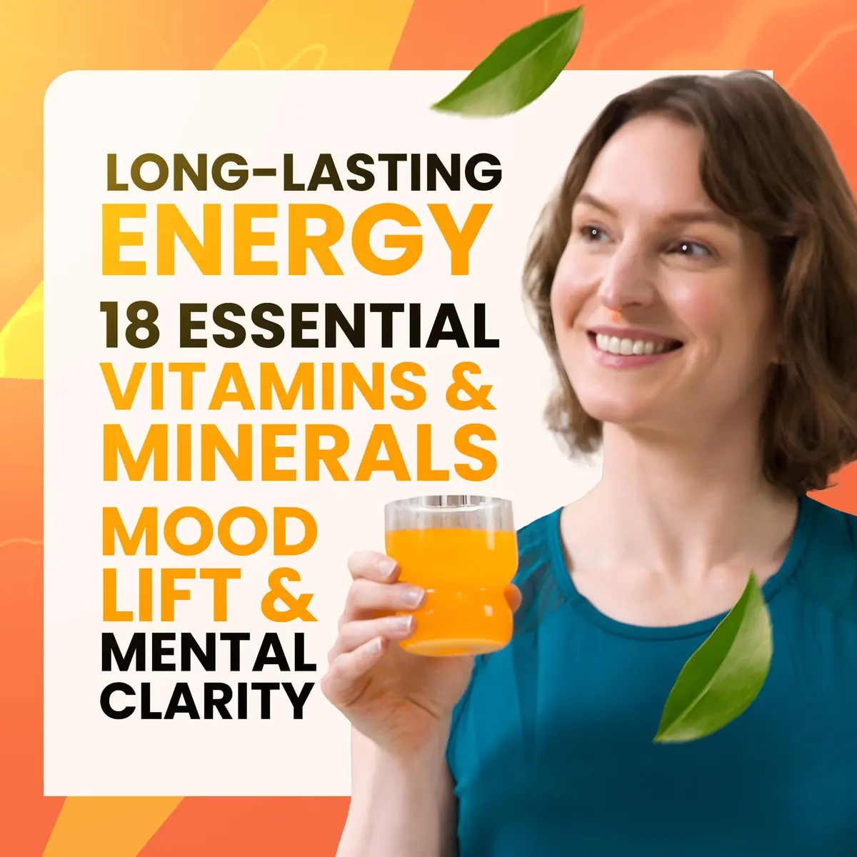 Morning Buzz Sugar Free Nutritional Supplement 8oz | Orange Burst Flavor for Energy & Focus - view 7