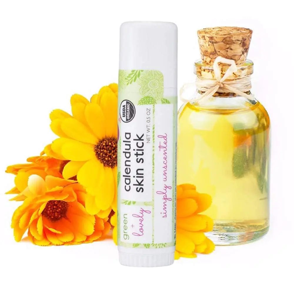 Green + Lovely Calendula Skin Stick Organic Lotion Balm 14.17 g (0.5 oz) | Certified Organic, Unscented, For All Skin Types - view 8