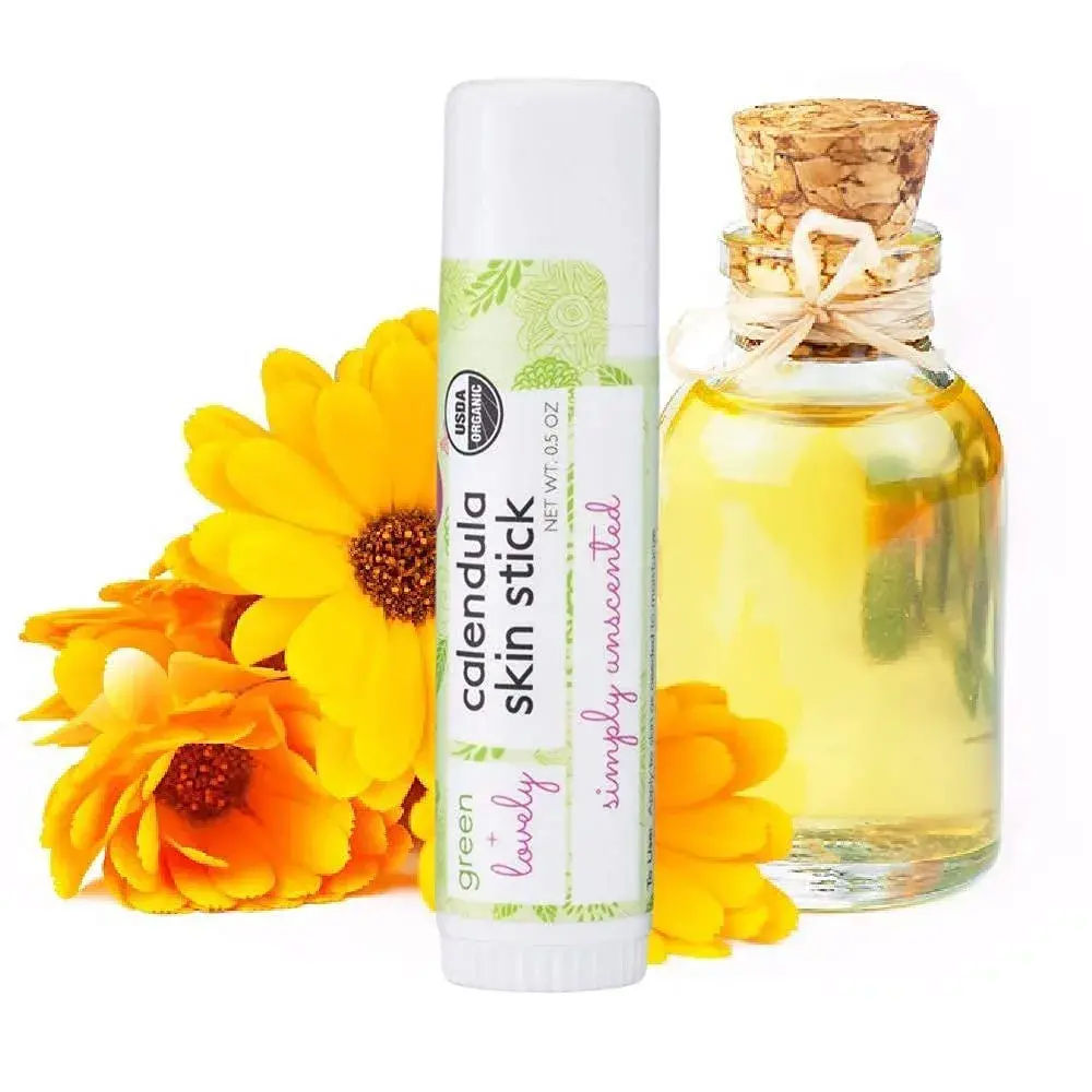 Green + Lovely Calendula Skin Stick Organic Lotion Balm 1 oz (2 Tube Set) | Certified Organic Moisturizing Balm for Sensitive Skin - view 5