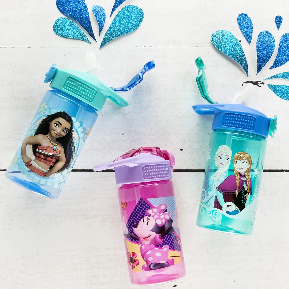 Zak Designs Disney Frozen 16oz (473ml) Leak-Proof Straw Kids Water Bottle | BPA-Free Plastic - view 4