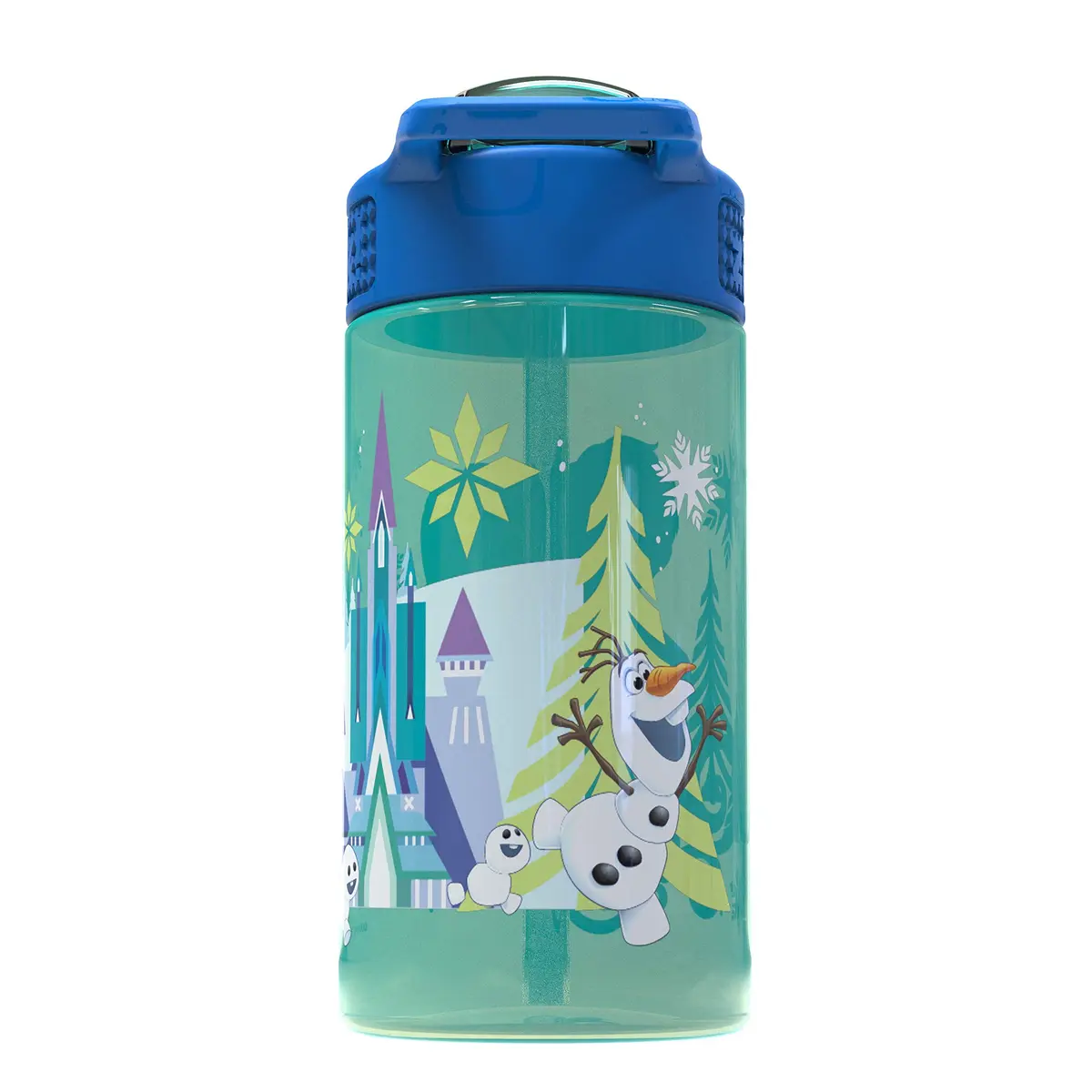 Zak Designs Disney Frozen 16oz (473ml) Leak-Proof Straw Kids Water Bottle | BPA-Free Plastic - view 6