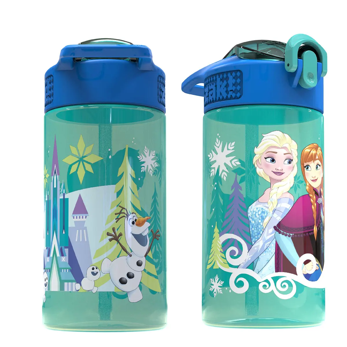 Zak Designs Disney Frozen 16oz (473ml) Leak-Proof Straw Kids Water Bottle | BPA-Free Plastic - view 8