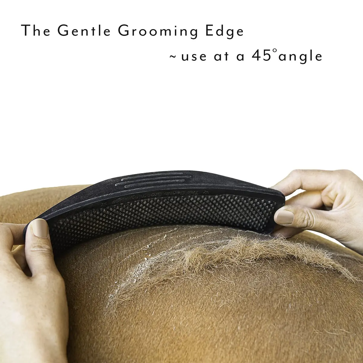 StripHair Gentle Groomer Horse Brush Shedding Massage | Made in USA for Horses & Dogs - view 5