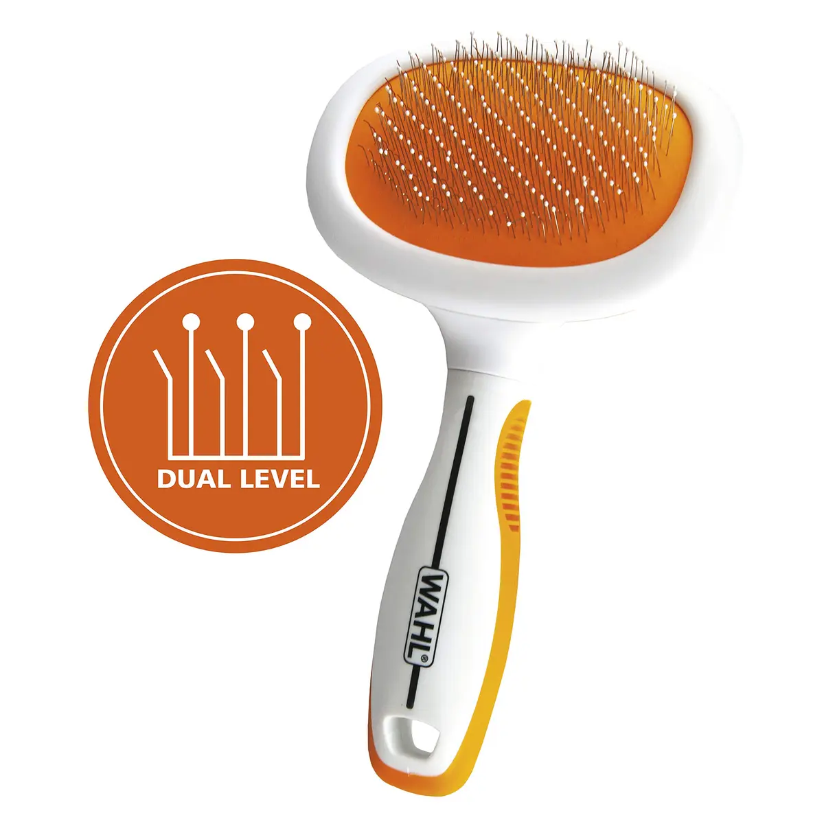 Wahl Premium Patented Dual Level Sensitive Skin Pet Slicker Brush | Large Dual Pins for All Coats - main product image