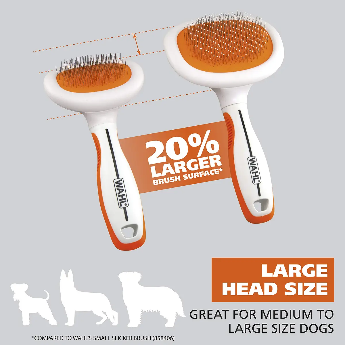 Wahl Premium Patented Dual Level Sensitive Skin Pet Slicker Brush | Large Dual Pins for All Coats - view 6