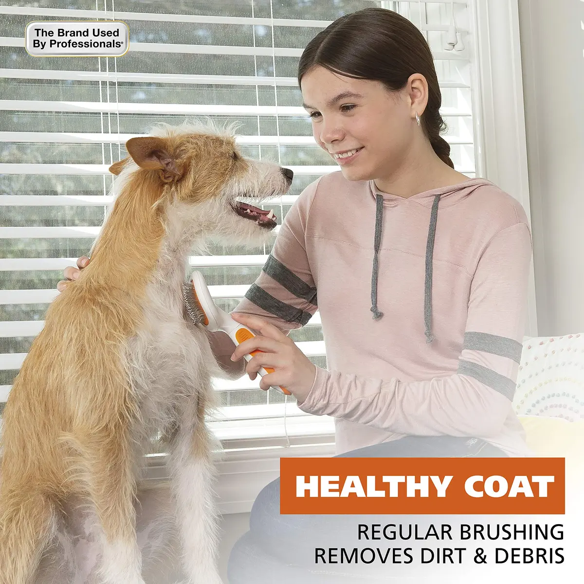 Wahl Premium Patented Dual Level Sensitive Skin Pet Slicker Brush | Large Dual Pins for All Coats - view 2