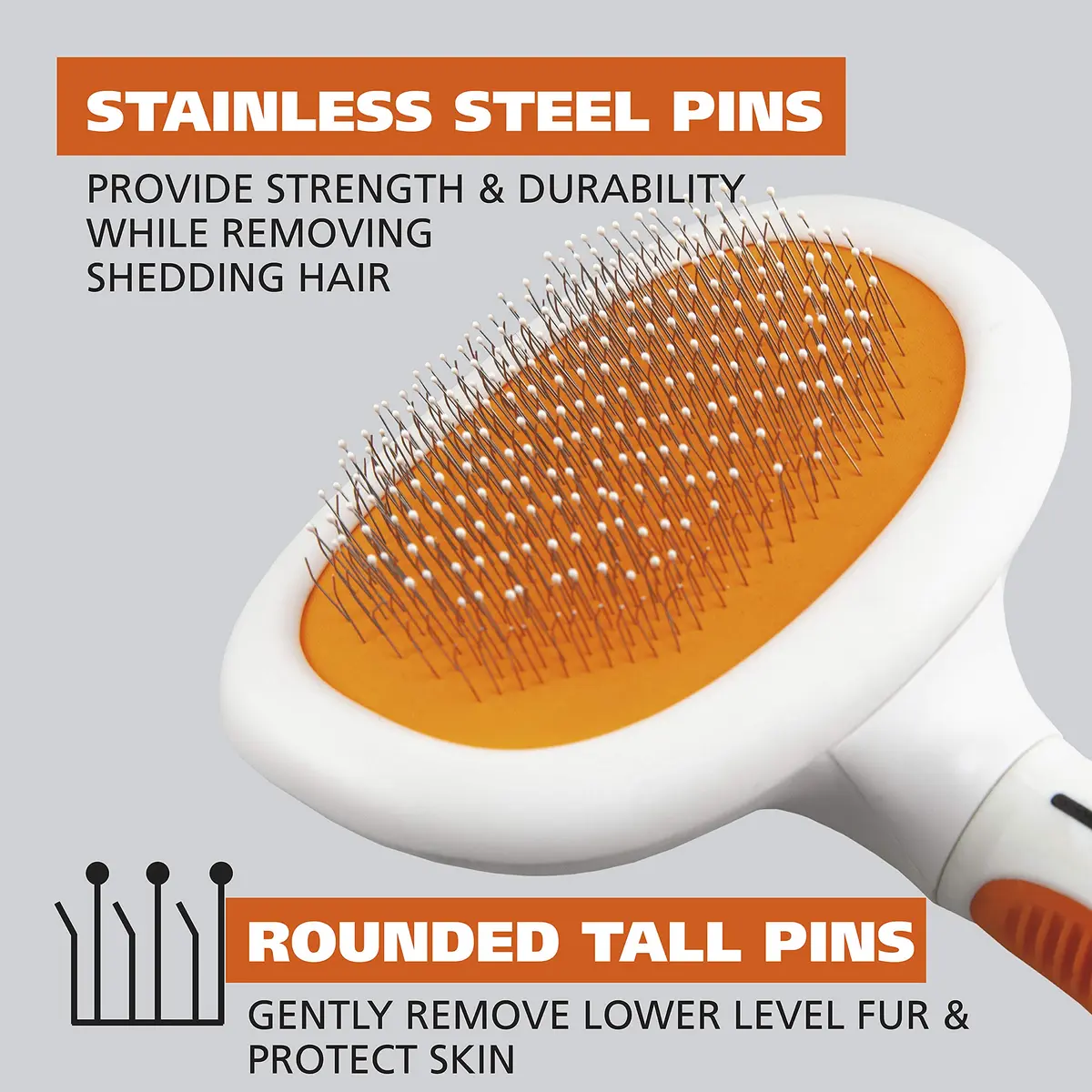 Wahl Premium Patented Dual Level Sensitive Skin Pet Slicker Brush | Large Dual Pins for All Coats - view 3