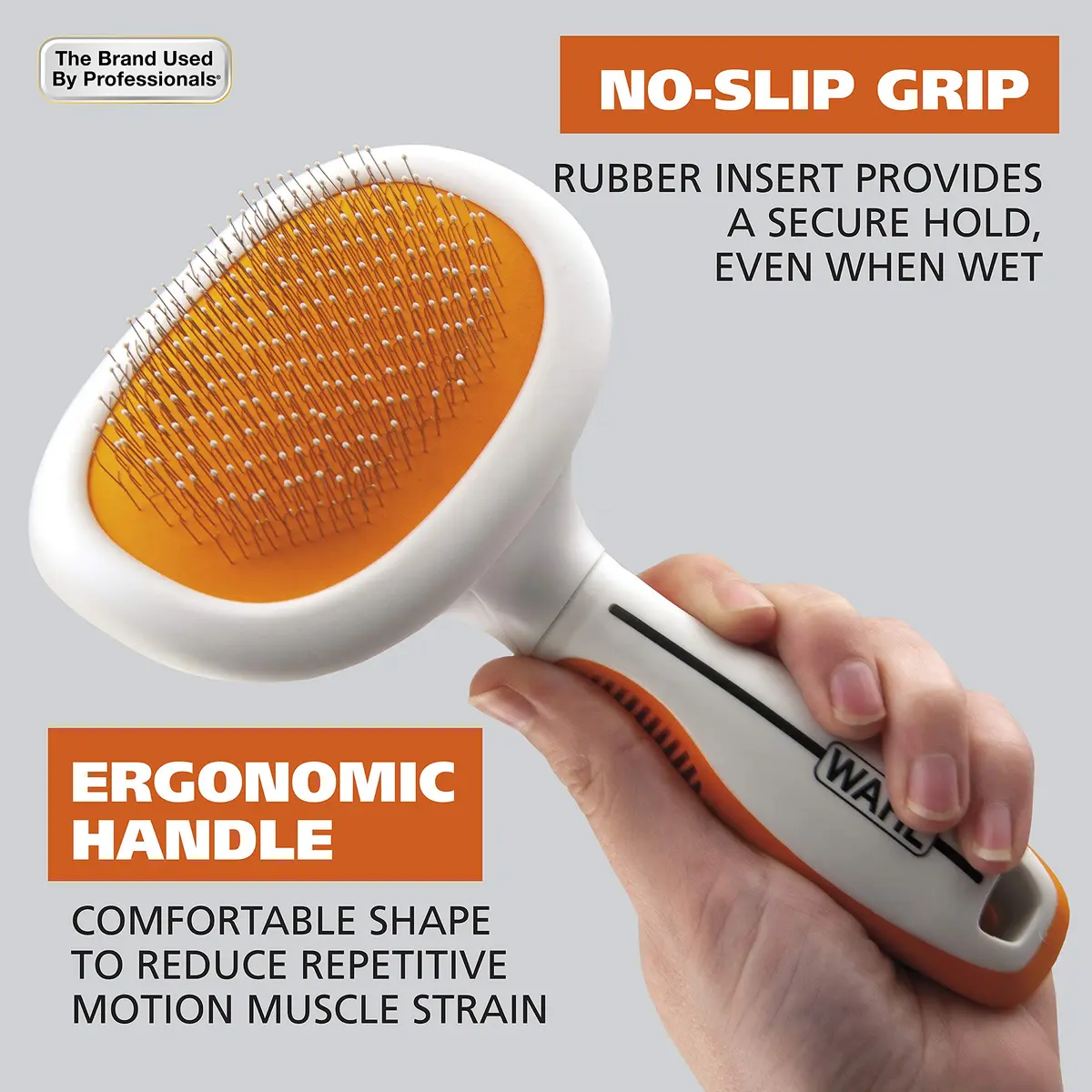 Wahl Premium Patented Dual Level Sensitive Skin Pet Slicker Brush | Large Dual Pins for All Coats - view 4