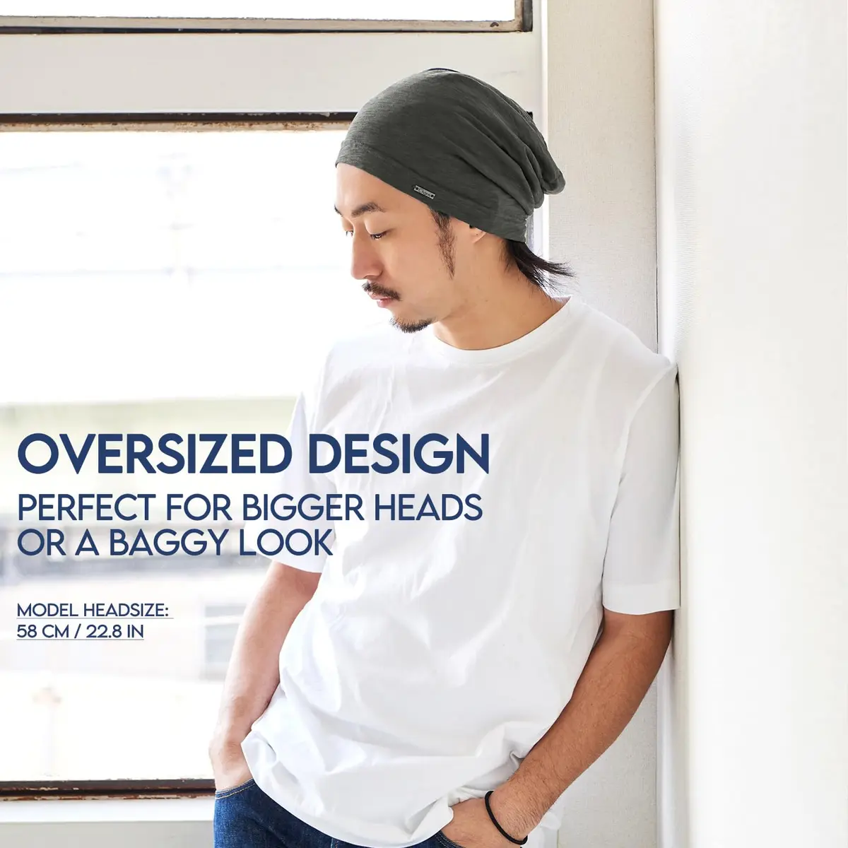 CHARM Cotton Summer Beanie for Men & Women, Dark Gray | Breathable, Soft, Versatile Headwear - view 4