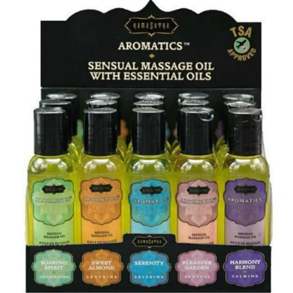 KAMA SUTRA Aromatic Massage Oil Display, 15 Count | Deep Relaxation & Silky Skin (70-120 chars) - main product image