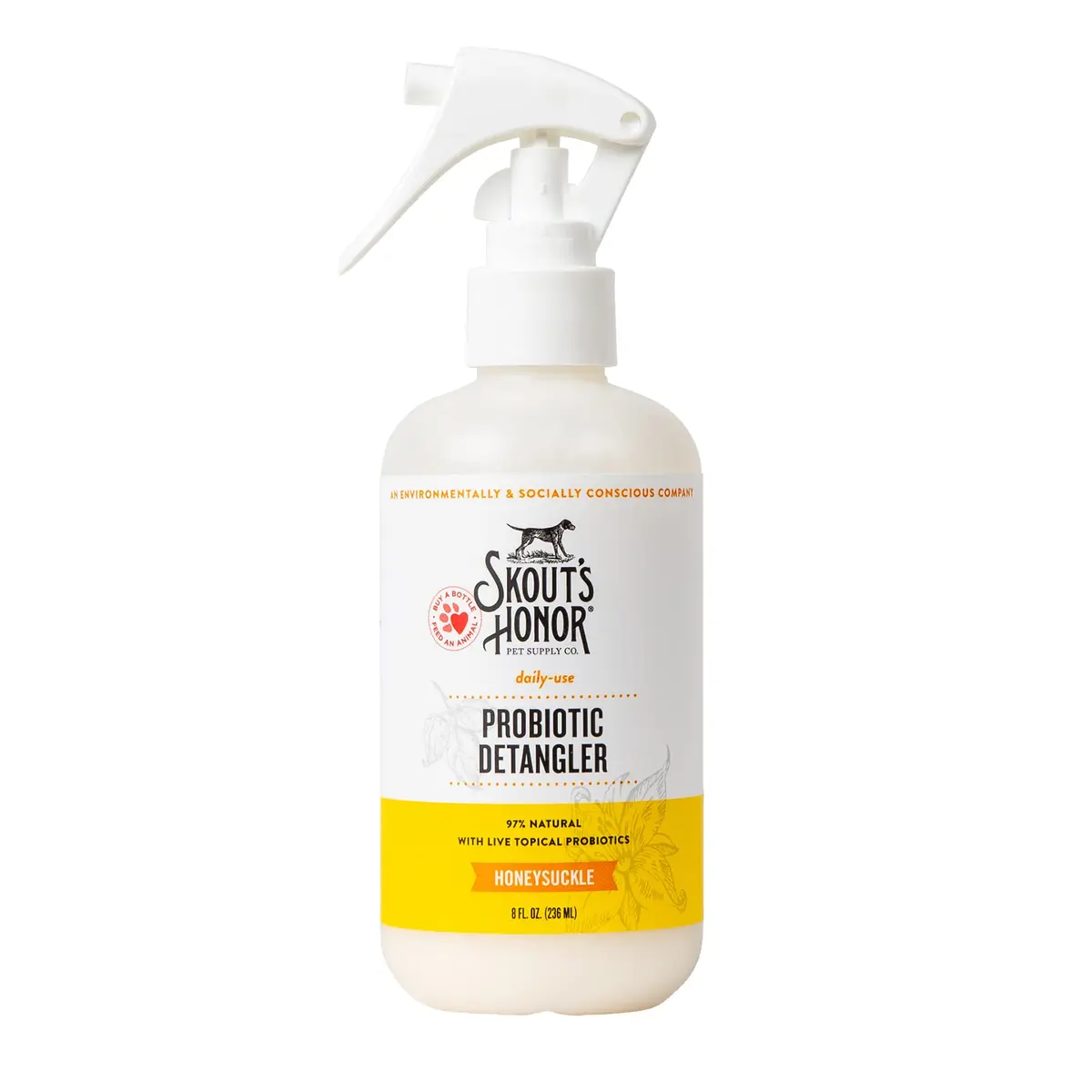 SKOUT'S HONOR Probiotic Dog Detangler Spray, 8 oz | Hydrates & Softens Coat for Daily Use - main product image