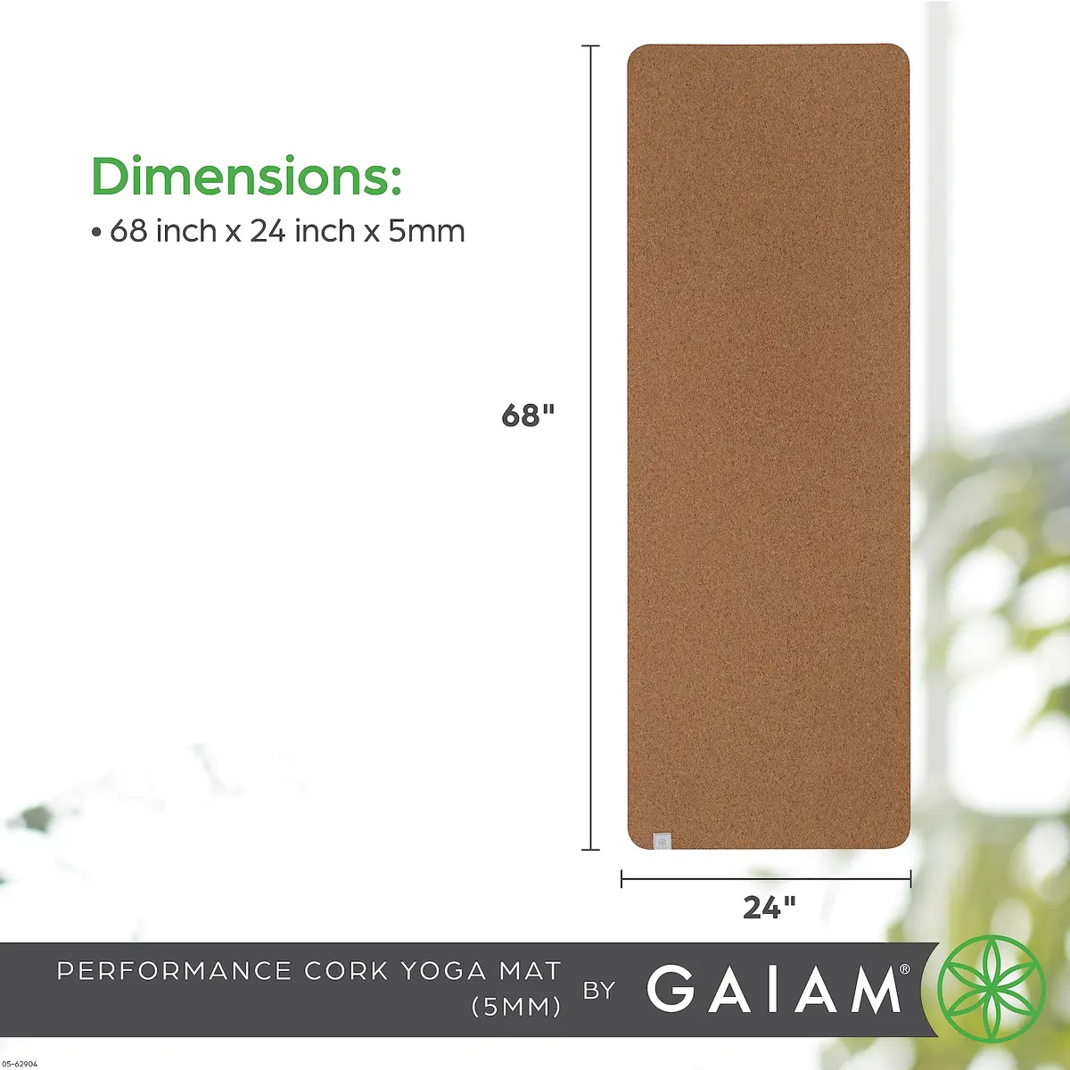 Gaiam Cork Yoga Mat, Natural Non-Slip Exercise & Fitness Mat for Hot Yoga | Eco-Friendly & Durable - view 6