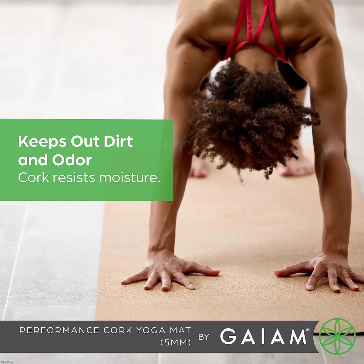 Gaiam Cork Yoga Mat, Natural Non-Slip Exercise & Fitness Mat for Hot Yoga | Eco-Friendly & Durable - view 3