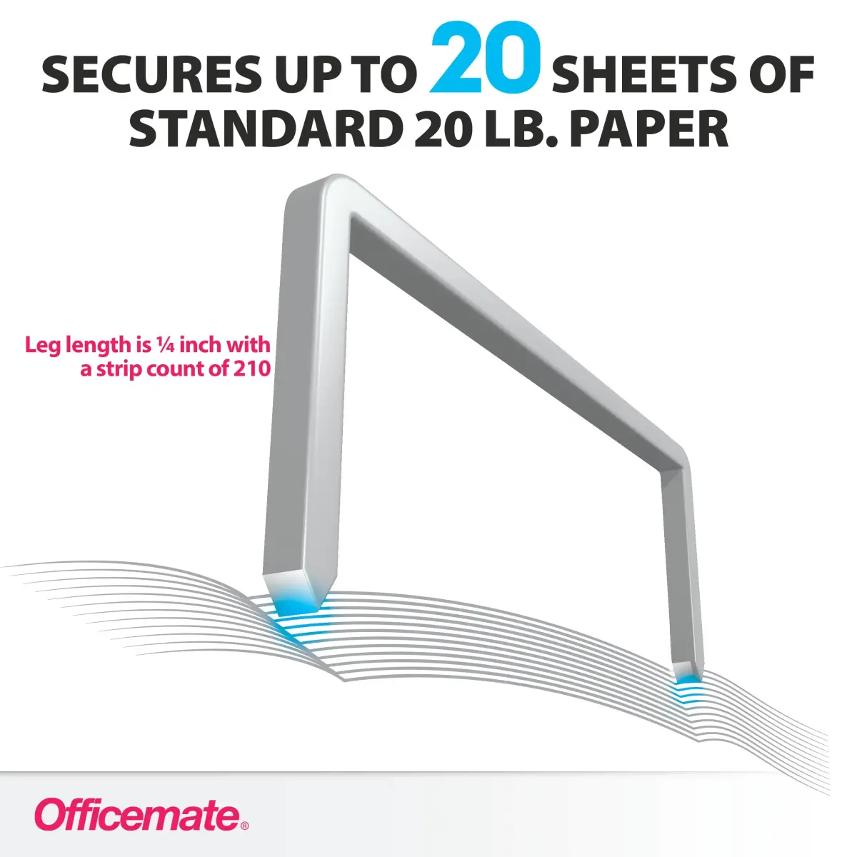 Officemate Standard Staples 1/4-Inch Leg Length, 25,000 Count | Reliable Performance for Everyday Paper Fastening - view 2