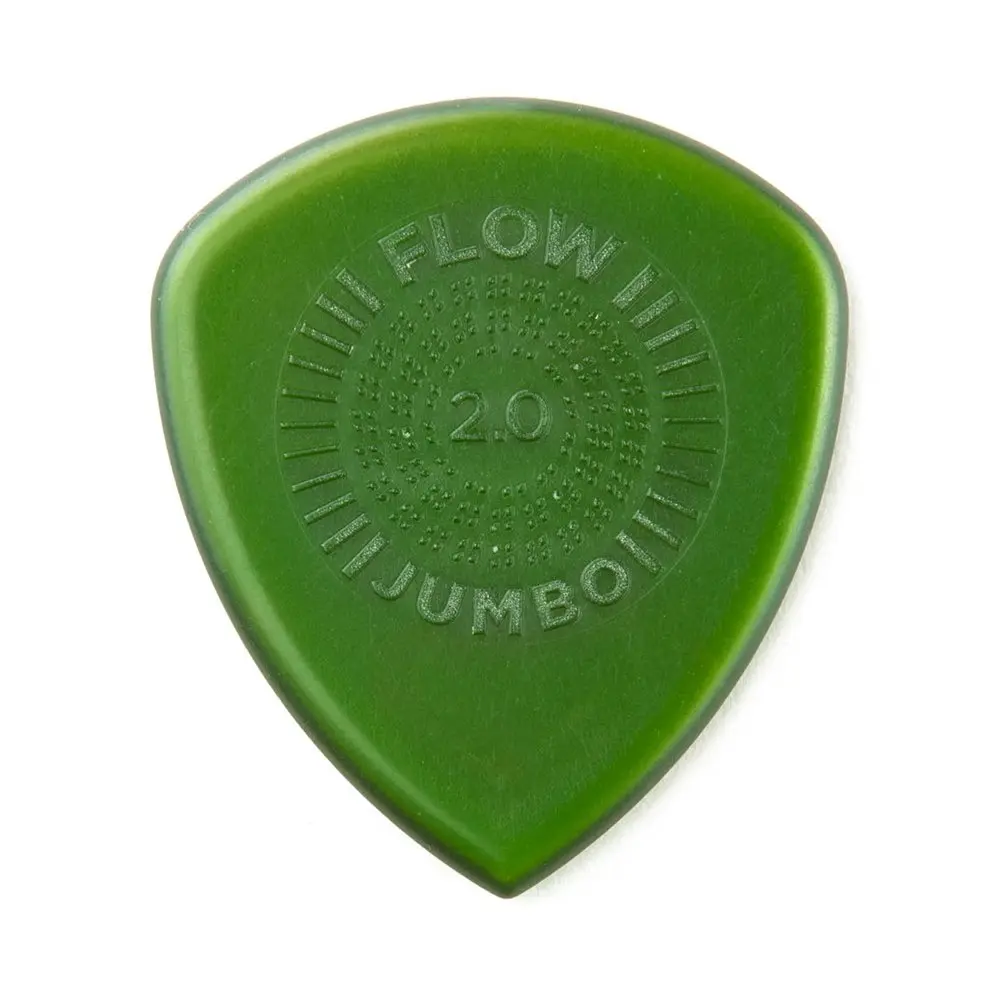 Jim Dunlop Flow Jumbo Grip Pick 2.0mm (12 Pack) | Smooth String Release & Rich Tone - main product image