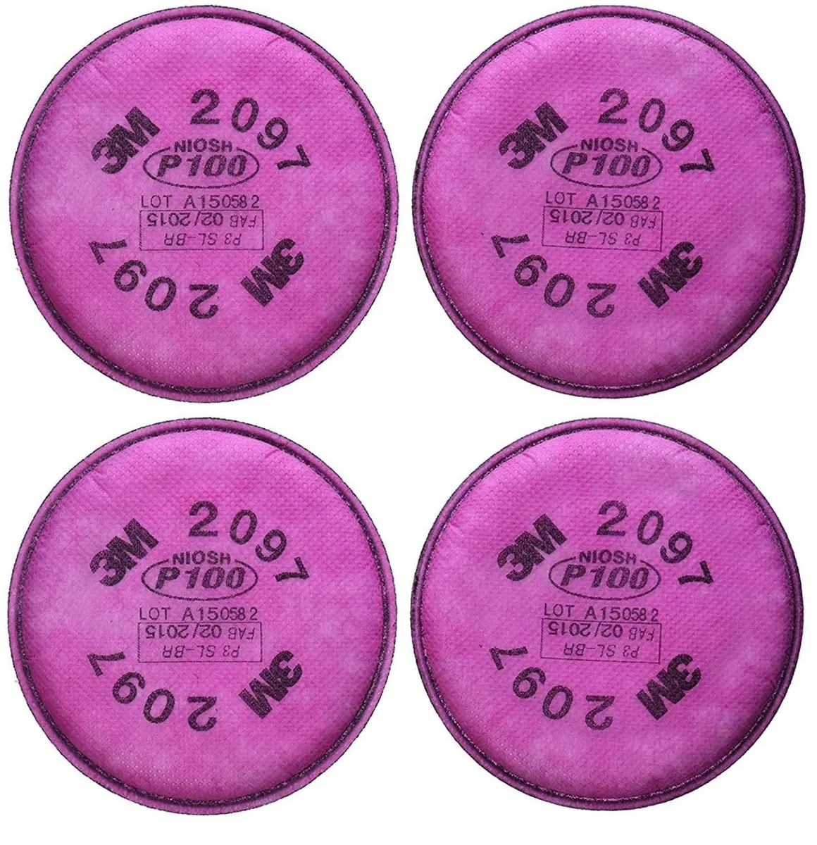 3M 2097 P100 Particulate Filter with Organic Vapor Relief | 2 Pairs (4 Filters) for Safety & Protection - main product image