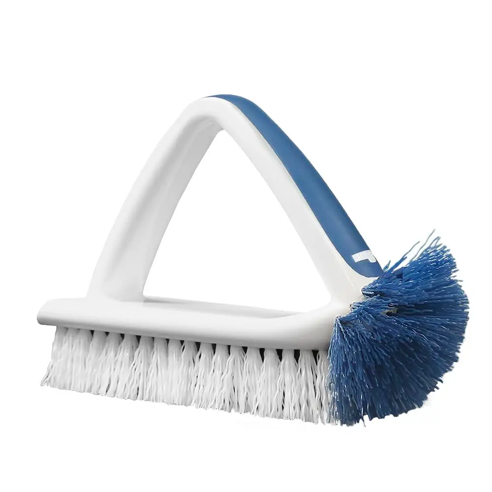 Unger 2-in-1 Bath and Tile Scrubber Brush Tool, 1 Count | Rounded Bristles for Bathroom Scrubbing - main product image