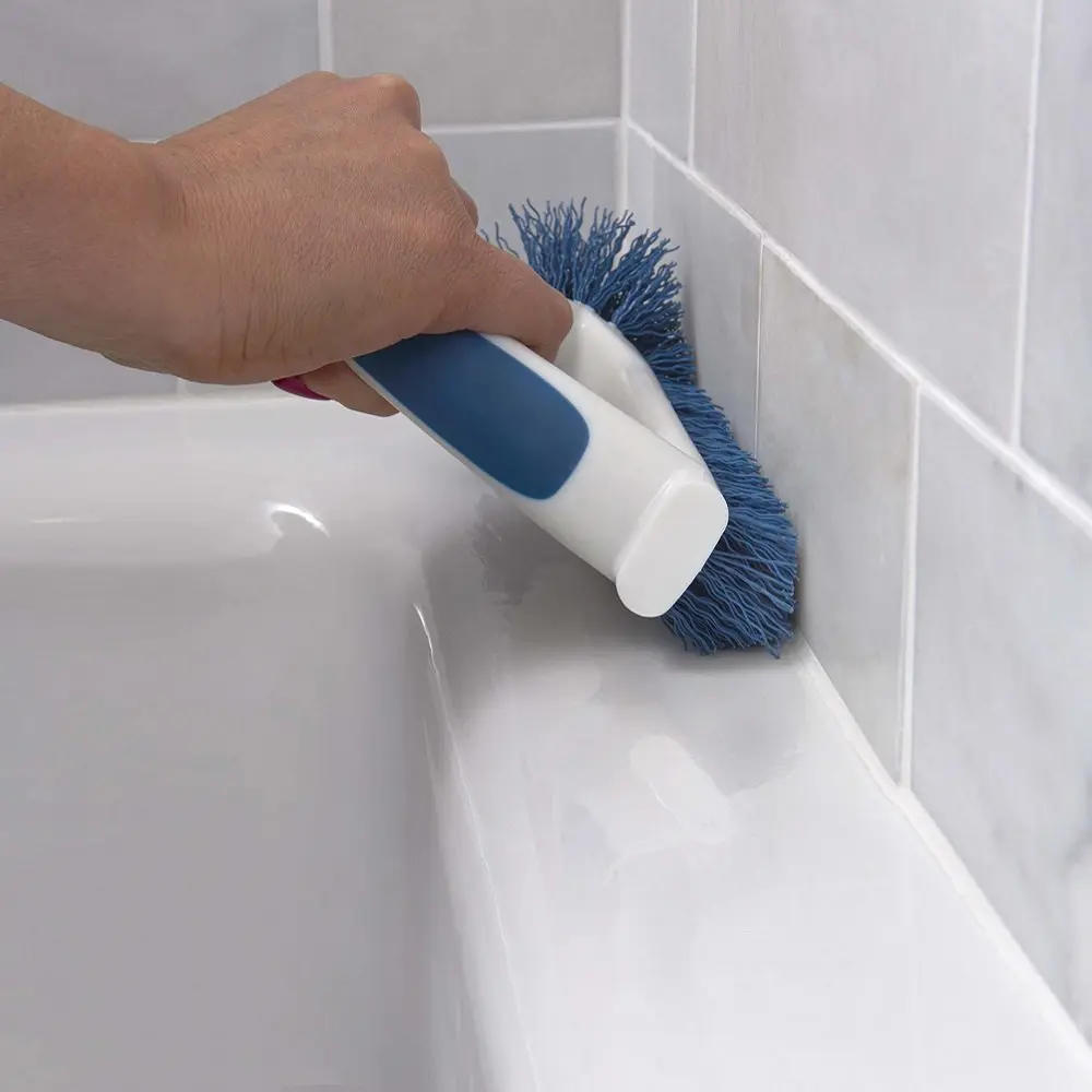 UNGER 2-in-1 Grout & Corner Scrubber Brush Tool | 360° Deep Cleaning for Bathrooms & Tiles - view 4