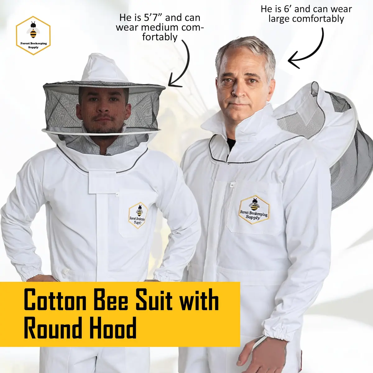 FOREST BEEKEEPING SUPPLY Professional Bee Suit for Men and Women | 100% Cotton, Ventilated, Full-Body Protection, Small - view 4