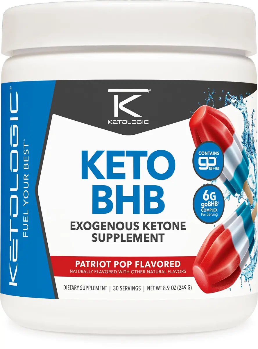 Ketologic Keto BHB (Patriot Pop) 8.9oz | Supports Ketosis & Weight Loss - main product image