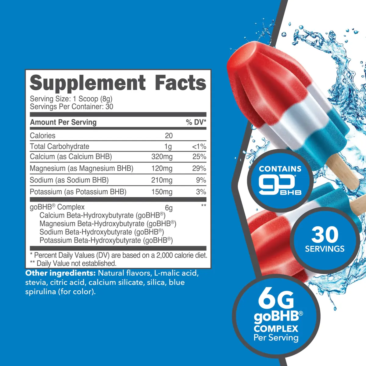 Ketologic Keto BHB (Patriot Pop) 8.9oz | Supports Ketosis & Weight Loss - view 2