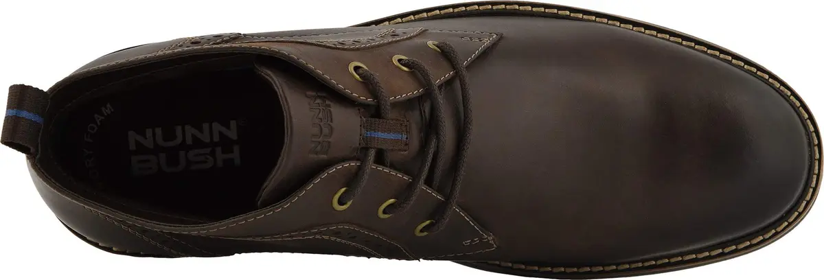 Nunn Bush Ozark Plain Toe Chukka Boot with KORE Walking Comfort Technology Brown Ch 10.5 | Casual Men’s Leather Shoes - view 2
