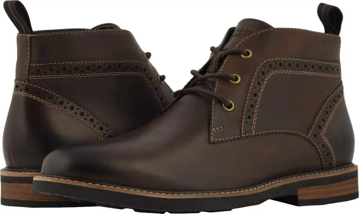 Nunn Bush Ozark Plain Toe Chukka Boot with KORE Walking Comfort Technology Brown Ch 10.5 | Casual Men’s Leather Shoes - view 5