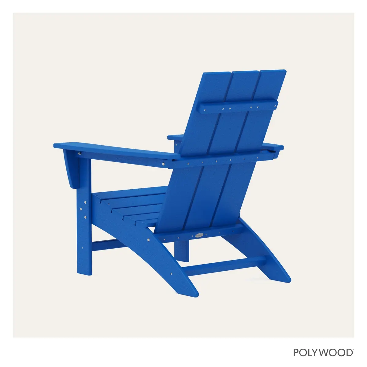 Polywood Modern Adirondack Chair – All-Weather Outdoor HDPE, Fade-Resistant, 32in Deep | Durable Patio Seating - view 5
