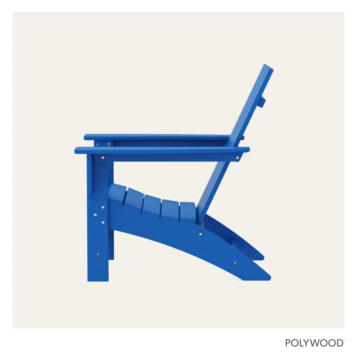 Polywood Modern Adirondack Chair – All-Weather Outdoor HDPE, Fade-Resistant, 32in Deep | Durable Patio Seating - view 6