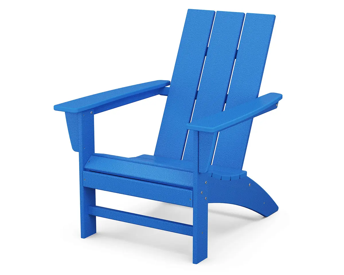 Polywood Modern Adirondack Chair – All-Weather Outdoor HDPE, Fade-Resistant, 32in Deep | Durable Patio Seating - main product image