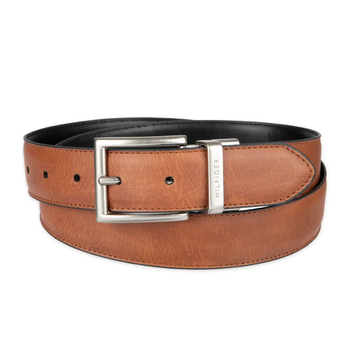 Tommy Hilfiger Men's Reversible Belt, Cognac/Black, Size 34 | 1.25-inch Width - view 2