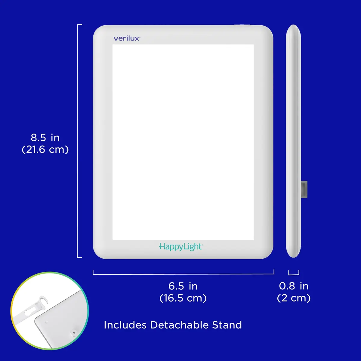 Verilux HappyLight Lucent Light Therapy Lamp, 10,000 Lux, UV-Free LED | Portable, Full Spectrum Mood & Sleep Support - view 7