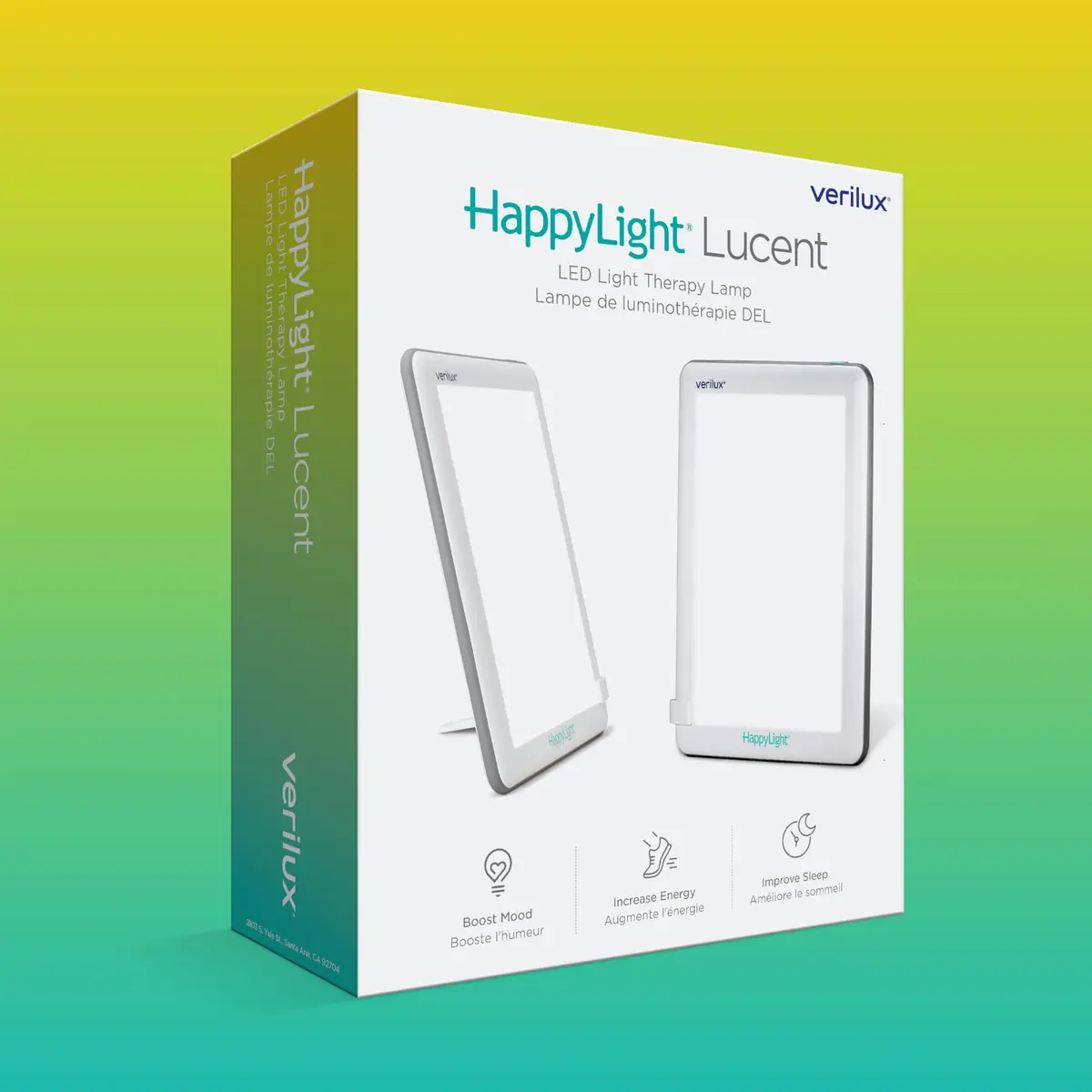 Verilux HappyLight Lucent Light Therapy Lamp, 10,000 Lux, UV-Free LED | Portable, Full Spectrum Mood & Sleep Support - view 8