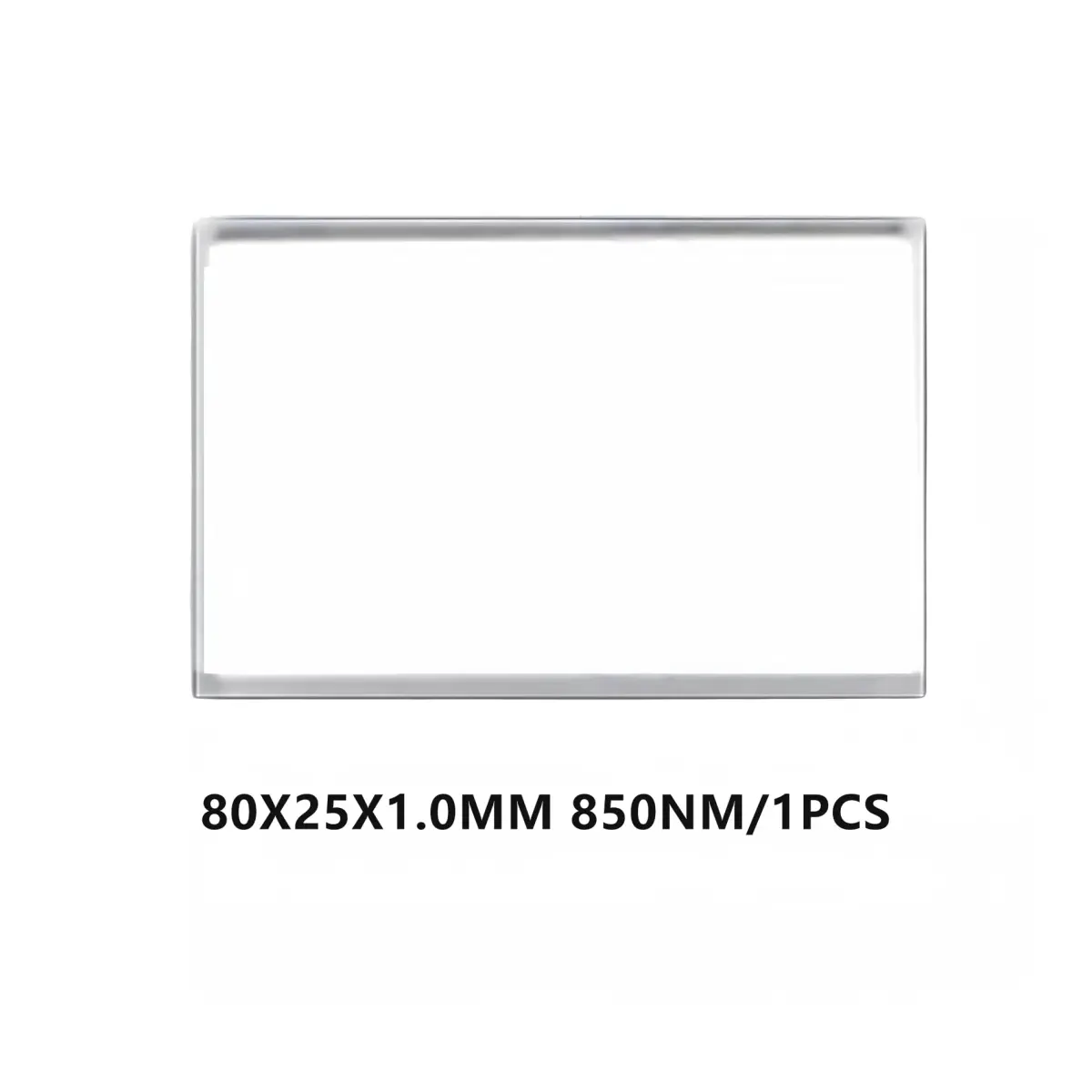 Quanmin 80mm x 25mm x 1.0mm 850nm Optical IR-Cut Narrow Band Pass Filter | High-Definition Image Quality - view 2