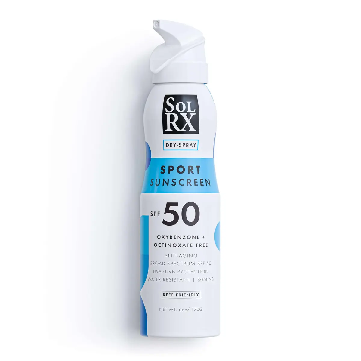 SolRX SPF 50 Sunscreen Spray 6 oz | Reef Friendly, Water & Sweat Resistant - main product image