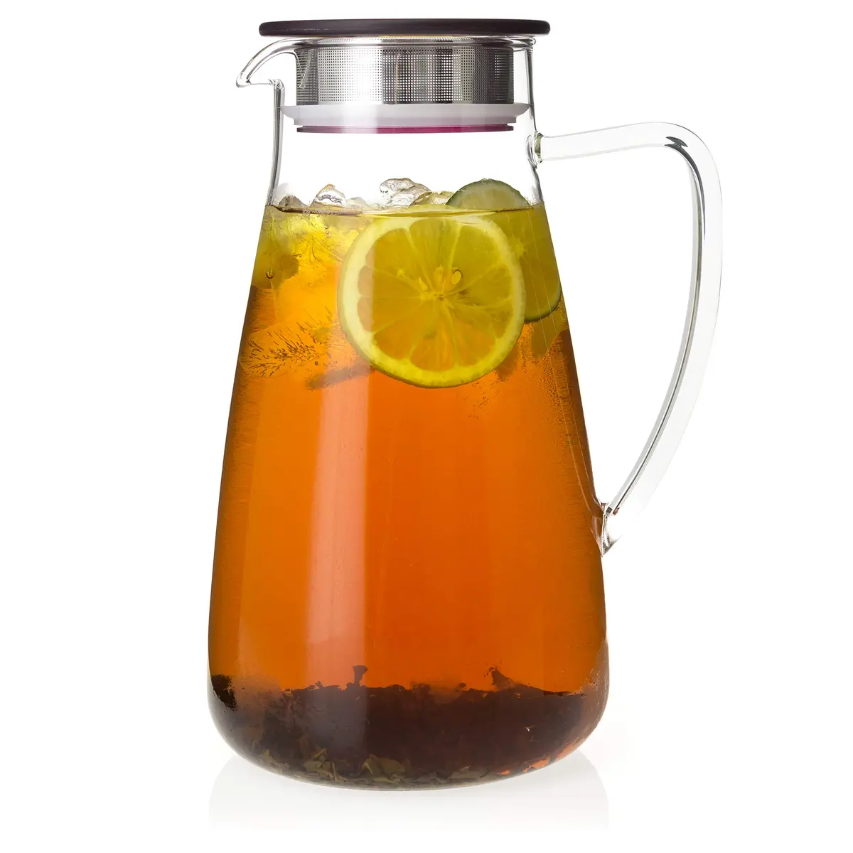FORLIFE Flask Glass Iced Tea Jug 64oz | Thermal Shock Resistant Borosilicate Glass - view 2