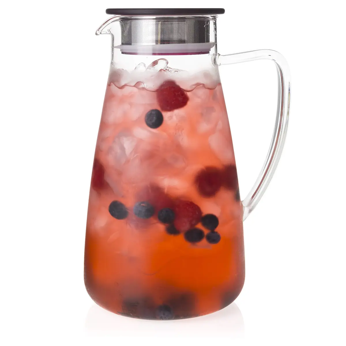 FORLIFE Flask Glass Iced Tea Jug 64oz | Thermal Shock Resistant Borosilicate Glass - view 3