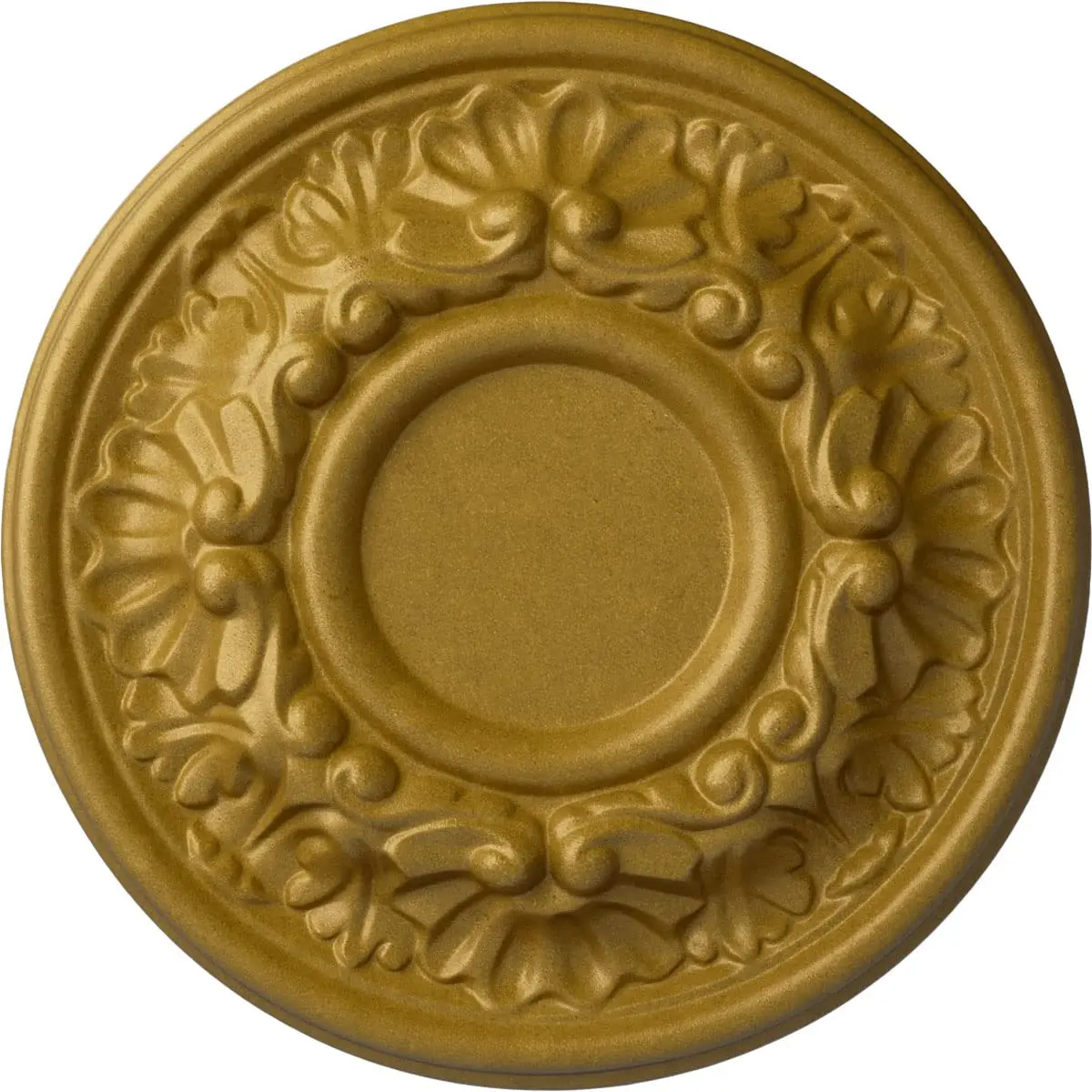 Ekena Millwork Odessa Hand-Painted Ceiling Medallion, Pharaoh's Gold | Lightweight, Hand-Carved Design - main product image