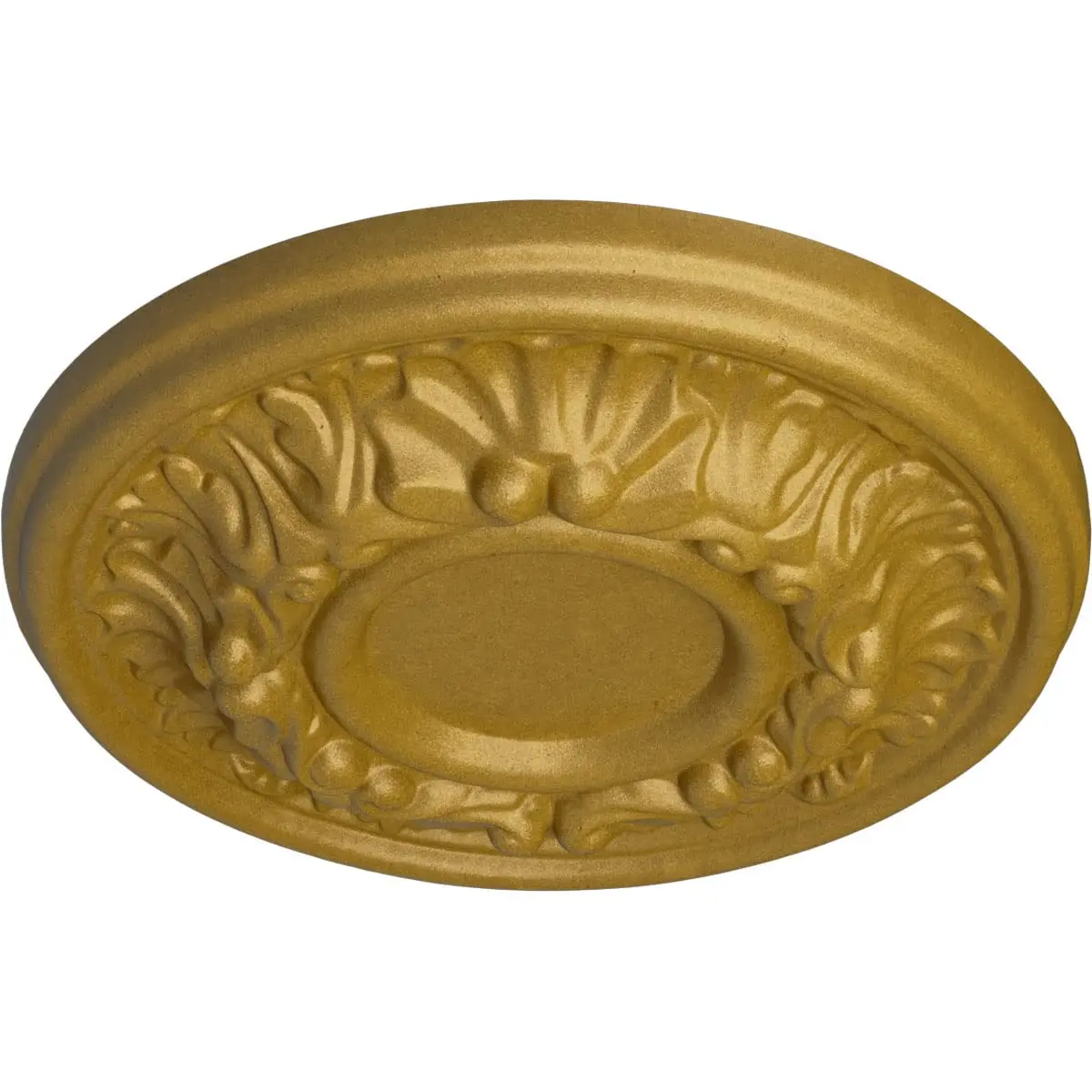 Ekena Millwork Odessa Hand-Painted Ceiling Medallion, Pharaoh's Gold | Lightweight, Hand-Carved Design - view 2