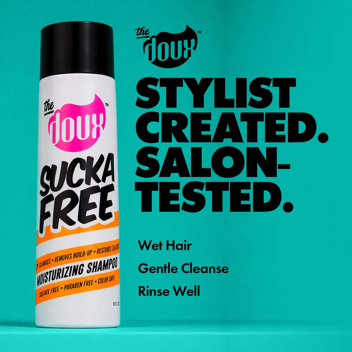 The Doux SUCKA FREE Moisturizing Shampoo 8oz | Sulfate-Free, Hydrates & Cleanses Curly & Color-Treated Hair - view 2