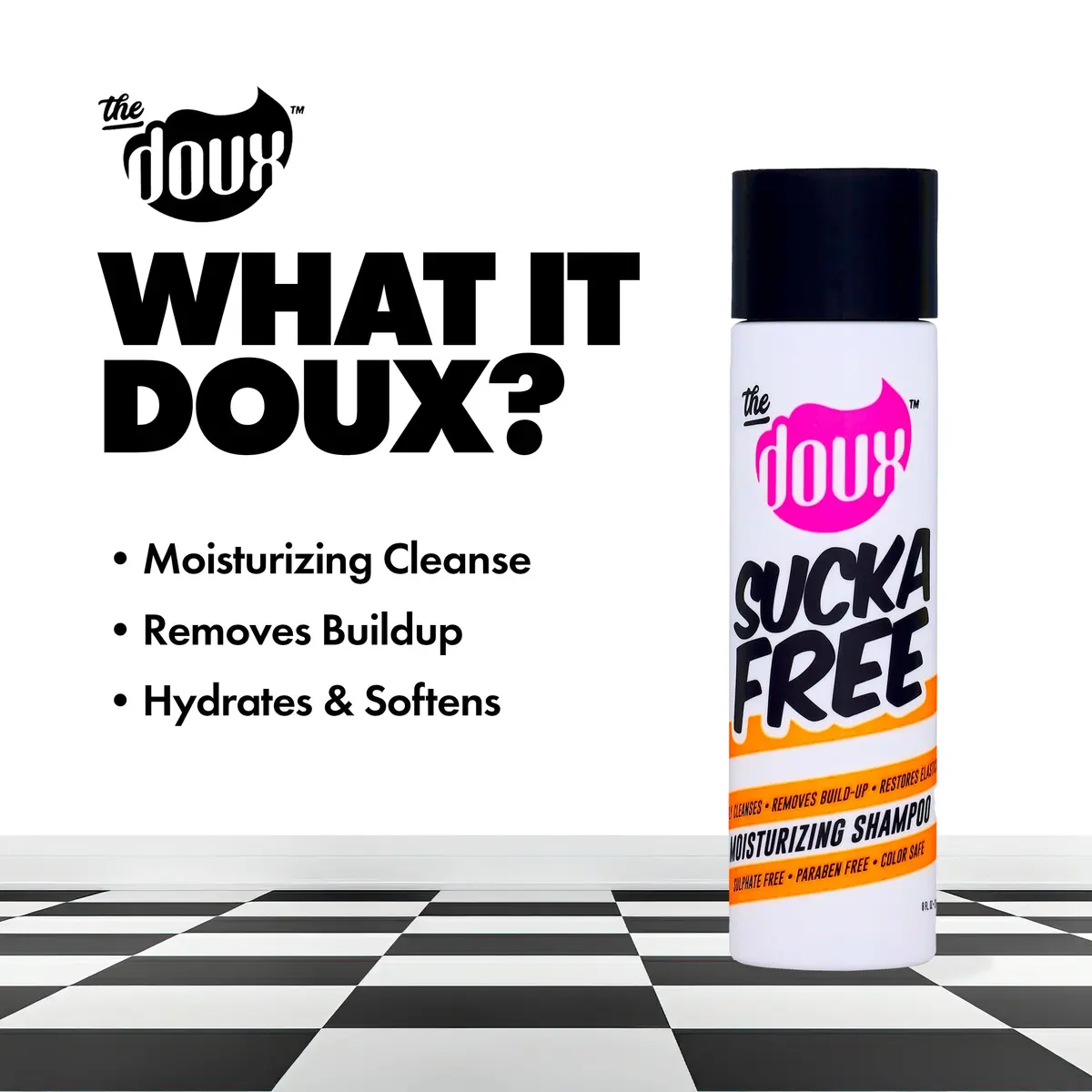 The Doux SUCKA FREE Moisturizing Shampoo 8oz | Sulfate-Free, Hydrates & Cleanses Curly & Color-Treated Hair - view 4