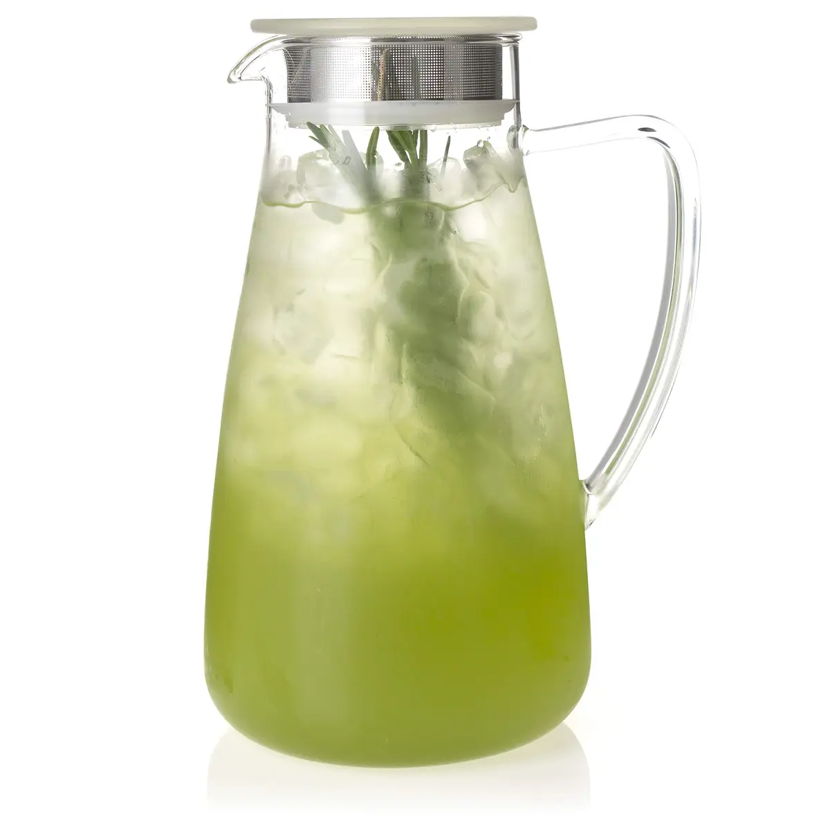 FORLIFE Flask Glass Tea Jug Pitcher 64 oz | Borosilicate & Stainless Steel Filter - view 4