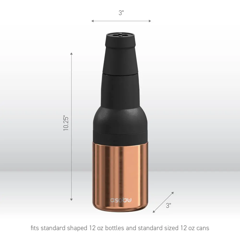 asobu Frosty Beer Holder 2 Go Vacuum Insulated 16oz | Double Walled Stainless Steel, Keeps Beer Cold 12h - view 7