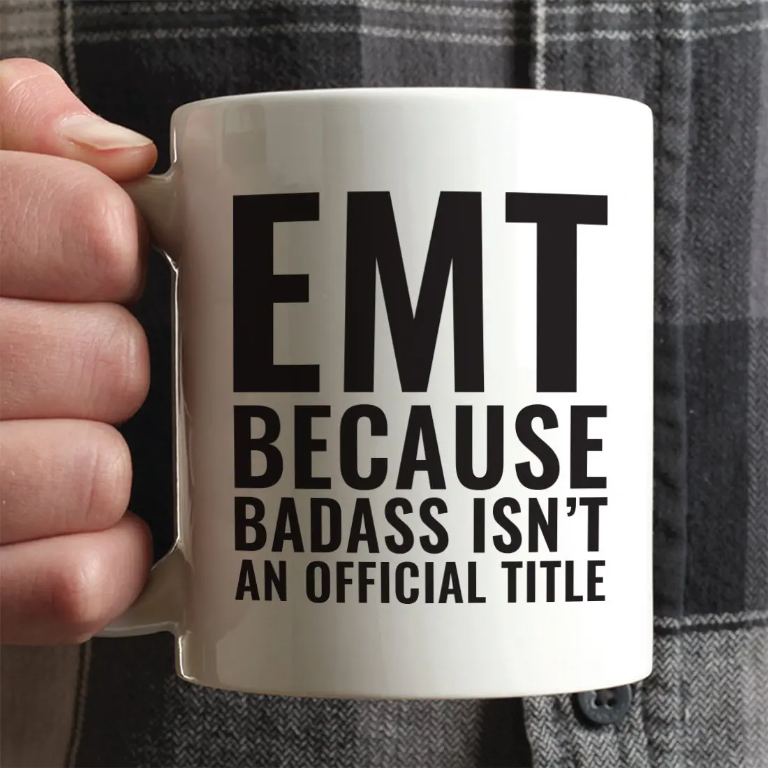 Andaz Press 11oz. Coffee Mug Gag Gift EMT Because Badass Isn't | Humorous Ceramic Mug for All Occasions - view 3