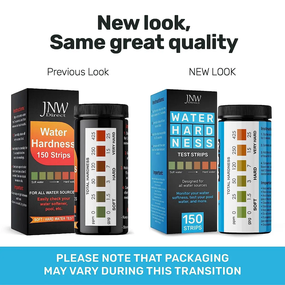 JNW Direct Water Hardness Test Strips 150 Count | Test Tap, Well, Softened Water - view 9