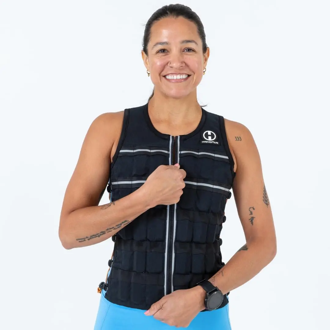 Hyperwear Hyper Vest ELITE Thin Weighted Vest, Black, M, 20 lb | Comfortable, Adjustable, USA Steel Weights - view 6