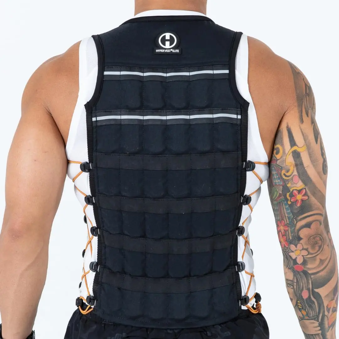 Hyperwear Hyper Vest ELITE Thin Weighted Vest, Black, M, 20 lb | Comfortable, Adjustable, USA Steel Weights - view 7