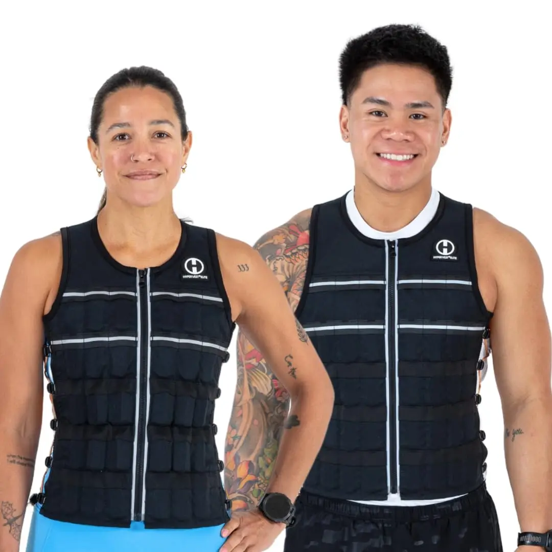 Hyperwear Hyper Vest ELITE Thin Weighted Vest, Black, M, 20 lb | Comfortable, Adjustable, USA Steel Weights - view 2