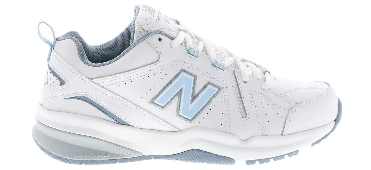 New Balance Women's 608 V5 Casual Comfort Cross Trainer, White/Light Blue, 6.5 | Supportive & Durable - view 2