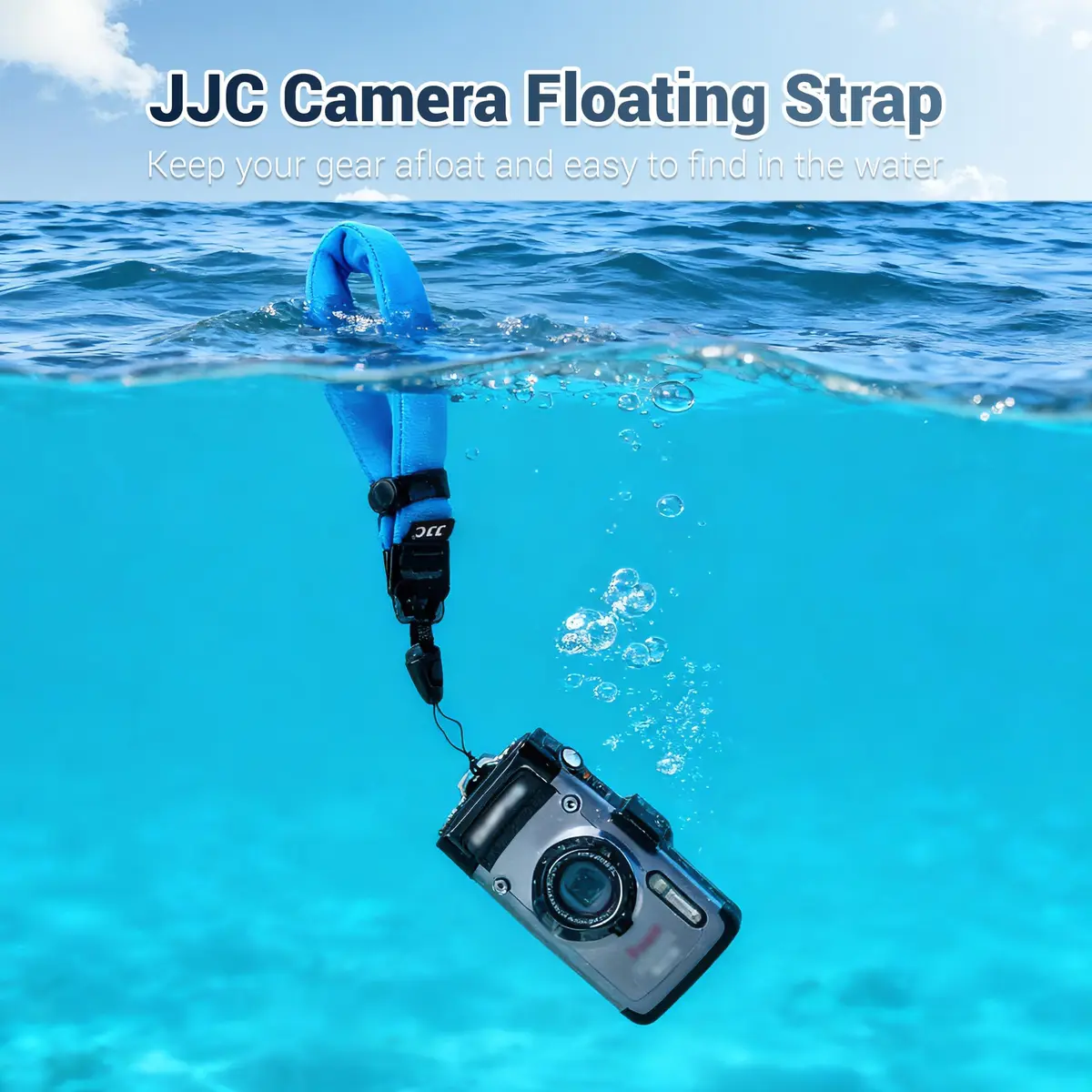 JJC Waterproof Floating Camera Wrist Strap for Olympus TG-7 Kodak WPZ2 | Keeps Gear Afloat & Visible - view 2